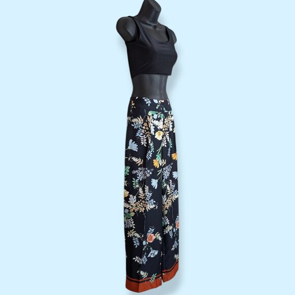 Zara Wide Leg Floral Trousers - Picture 3 of 9